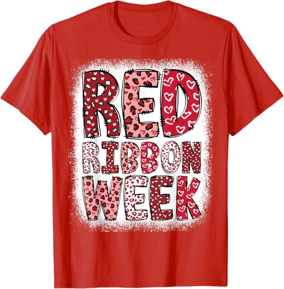 Red Ribbon Week TShirt Clothing, Shoes & Jewelry